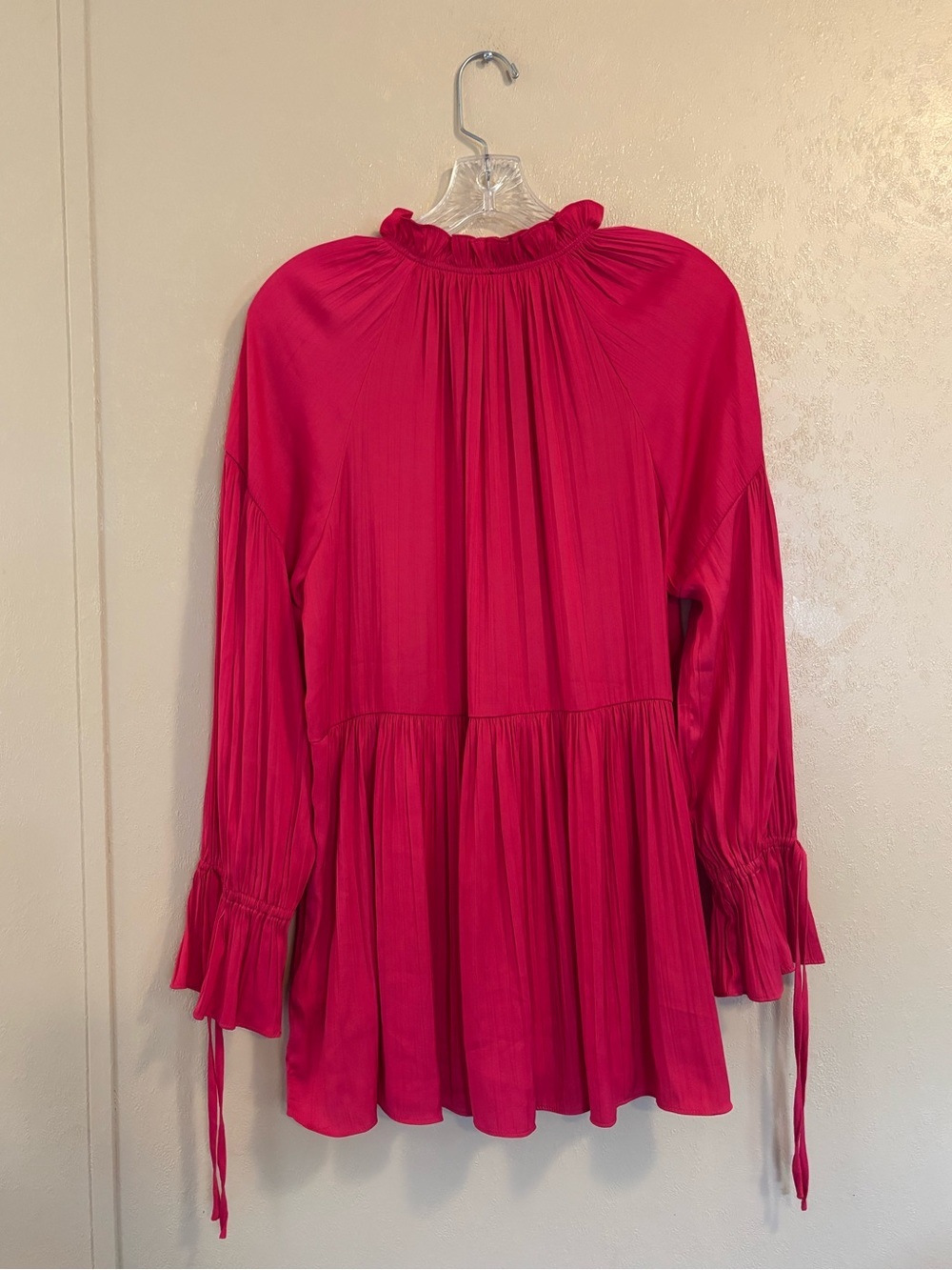 NWT By Anthropologie Split-Neck Babydoll Blouse sz L - Picture 2 of 9